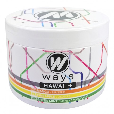 WAYS 200g tabamel - Beznikotínová náhrada (Celulóza bez nikotínu do vodnej fajky) - Hawaii (ananás, mango, marocká mäta)