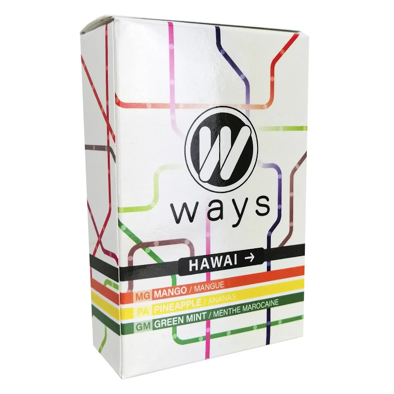 WAYS 50g tabamel - Beznikotínová náhrada (Celulóza bez nikotínu do vodnej fajky) - Hawaii (ananás, mango, marocká mäta)