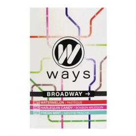WAYS 50g tabamel - Beznikotínová náhrada (Celulóza bez nikotínu do shishe) - Broadway (melón, cukríky Arlequin, mentol. cukríky)