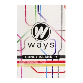 WAYS 50g tabamel - Beznikotínová náhrada (Celulóza bez nikotínu do vodnej fajky) - Coney Island (jahoda, banán)