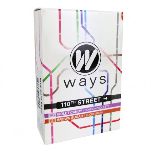 WAYS 50g tabamel - Beznikotínová náhrada (Celulóza bez nikotínu do vodnej fajky) - 110th Street (bonbóny Violettes, hnedý cukor)
