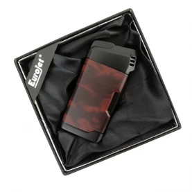 Fajkový zapalovač Eurojet piezo brown/black - darčeková krabička