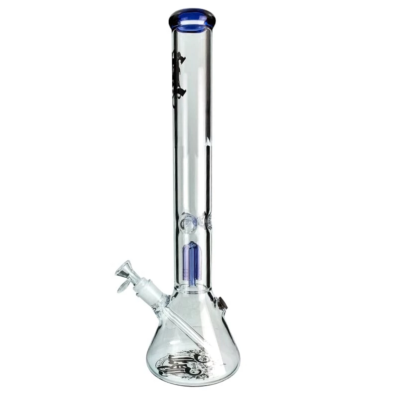 Sklenené bongo Black Leaf Beaker Ice 4cooler blue 45 cm - pohľad spredu