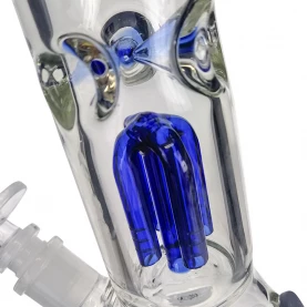 Sklenené bongo Black Leaf Beaker Ice 4cooler blue 45 cm - detail na chladič a držiak na ľad