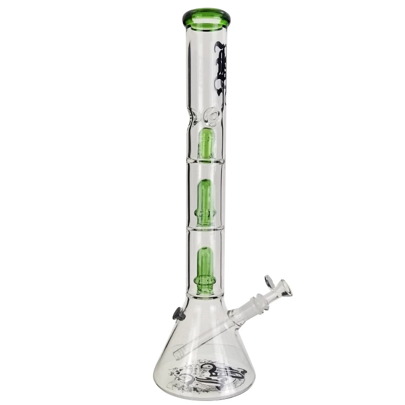 Bong sklo Black Leaf Double Ufocooler green 47cm - pohľad zboku