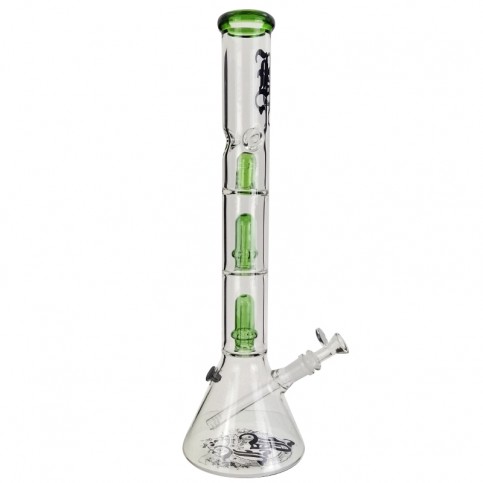 Bong sklo Black Leaf Double Ufocooler green 47cm - pohľad zboku