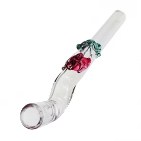 Sklenená šlukovka Muchotrávky - Sklenená fajka - pohľad spredu