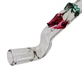 Sklenená šlukovka Muchotrávky - Sklenená fajka - detail na kotol