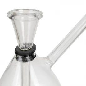 detail na šluk a tesnenie produktu - Bong sklo miniatur 11cm - pohľad zboku