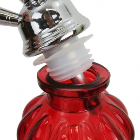 Vodná fajka mini Red + box - detail na spoj tela a vázy vodnej fajky plus tesnenie