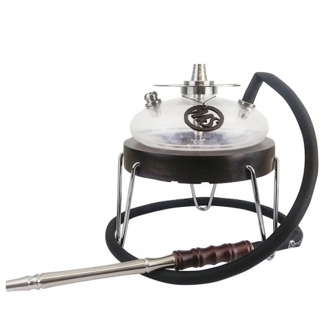 Vodná fajka MS Scandi V2 - tmavohnedé drevo