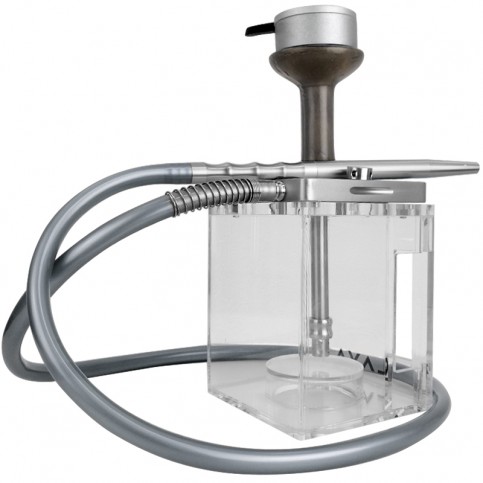 Vodná fajka Lava Cube Silver 38 cm