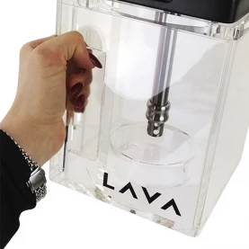 držiak vodnej fajky Lava Cube Silver 38 cm