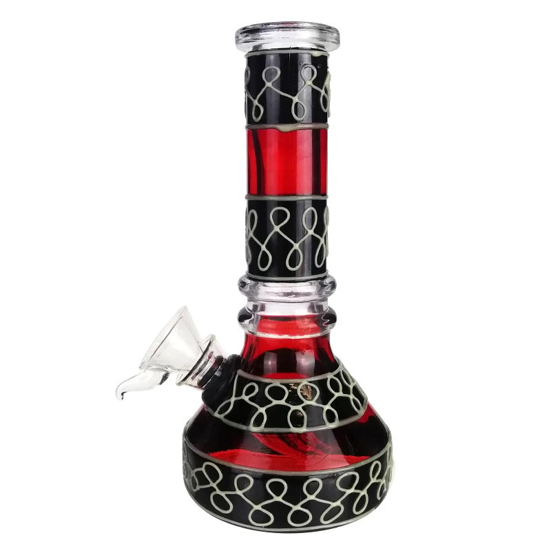 Sklenené bongo Red hand made 16,5cm