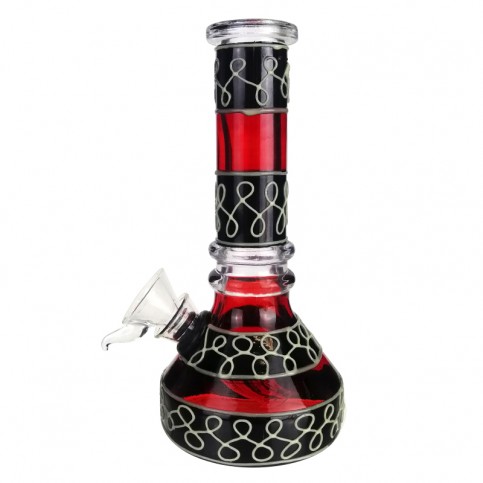 Sklenené bongo Red hand made 16,5cm