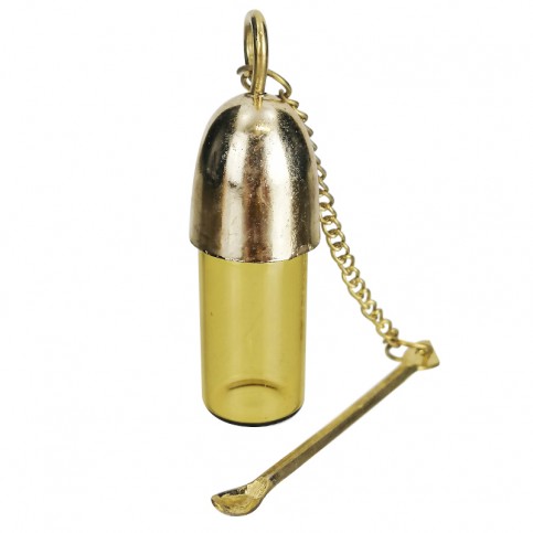 Snuff nádobka 4,8cm s lyžičkou