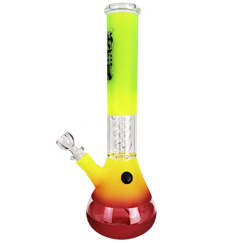 Sklenený Bong 6687 Amsterdam rasta spiral 37 cm