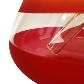 Sklenený Bong 6687 Amsterdam rasta spiral 37 cm - priehľadná váza bonga