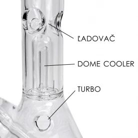 Sklenený bong Amsterdam 30cm beaker clear