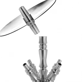 Vodná fajka Kaya Shisha 480CC INOX Giza Silver Lightgrey 4S 57cm