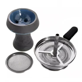Vodná fajka Kaya Shisha 480CC INOX Giza Silver Lightgrey 4S 57cm