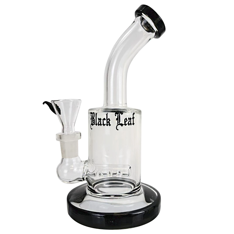 Sklenené bongo Balck Leaf Inline Slit Difúzor bubbler black 18 cm