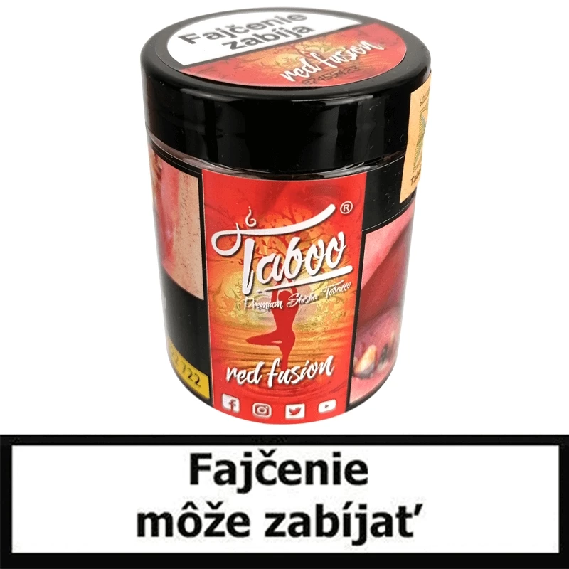 TABOO Tabak do vodnej fajky Red Fusion - Zimný čaj