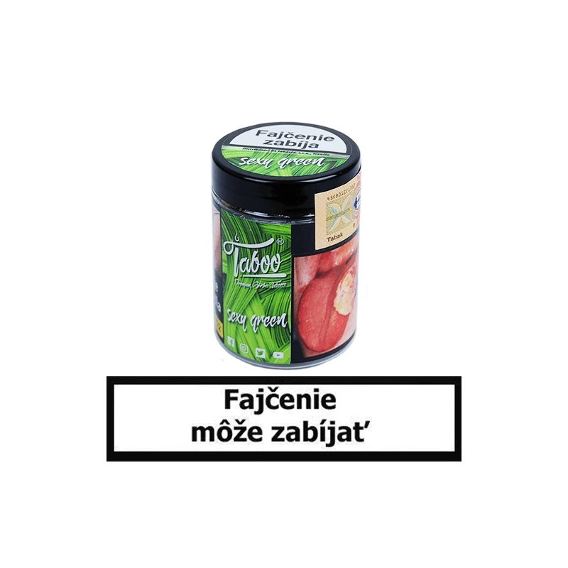 Taboo tabak do vodnej fajky - Sexy Green (mäta + chlorofil)