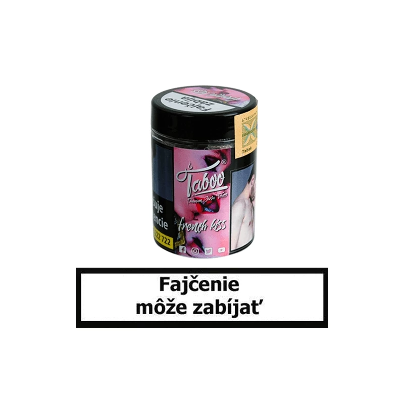 TABOO Tabak do vodnej fajky - French Kiss (Hrozno a sladká mäta)