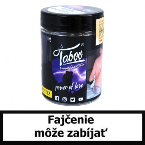 TABOO Tabak do vodnej fajky - Power of Love (Žltý melón, Marakuja, Mäta)
