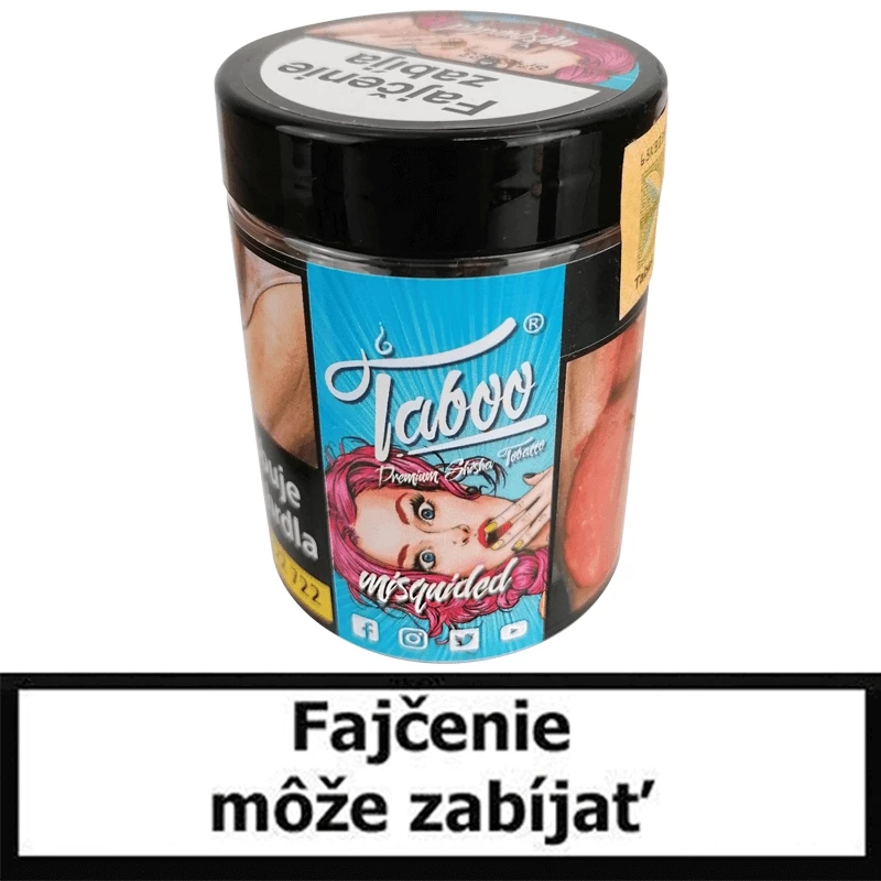 TABOO Tabak do vodnej fajky Misguided - Liči, Čučoriedka, Limeta