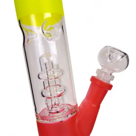 Sklenené bongo rasta frost percolator