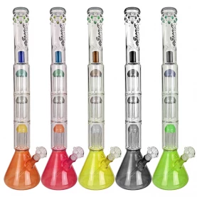 Sklenené bongo Tripple tree inline perc tower