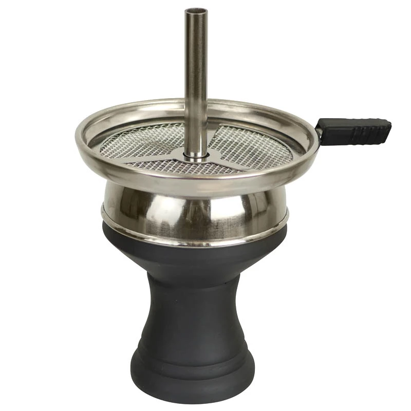 Set korunka na vodnú fajku a badcha Clay Black - pohľad spredu