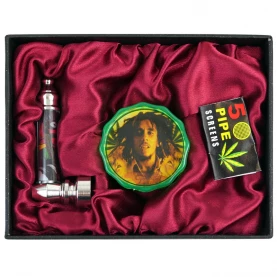 Darčekový set: kovová šlukovka, sitká a drvička Gentelo mix