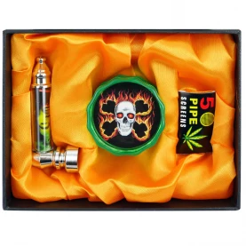 Darčekový set: kovová šlukovka, sitká a drvička Gentelo mix