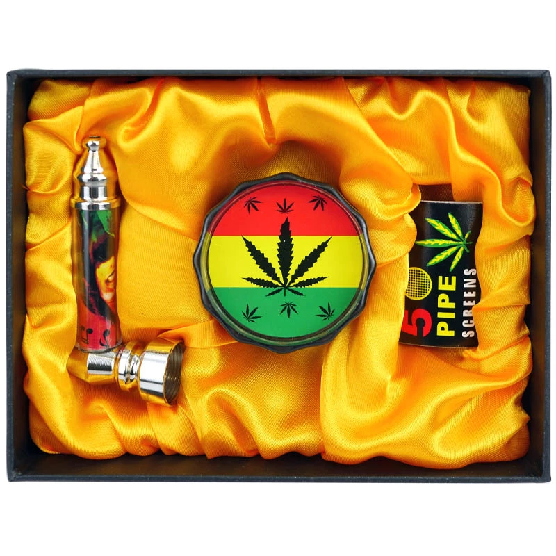 Darčekový set: kovová šlukovka, sitká a drvička Gentelo mix