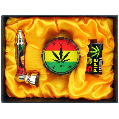 Darčekový set: kovová šlukovka, sitká a drvička Gentelo mix