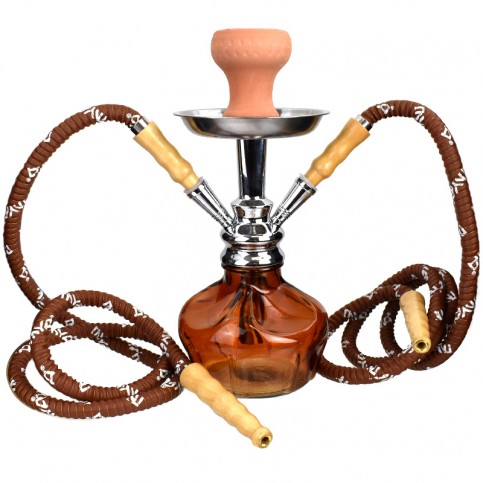 Vodná fajka Mya Saray - 32 cm Amber (brown) dvojhadicová