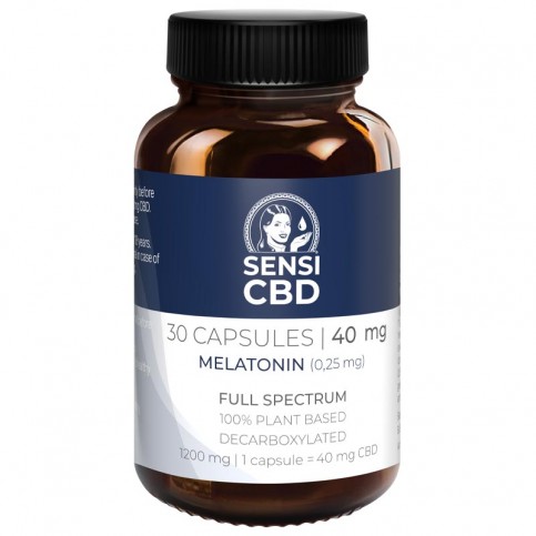 Sensi CBD Melatonin 40 mg - CBD Kapsule s melatonínom - 30 kapsúl
