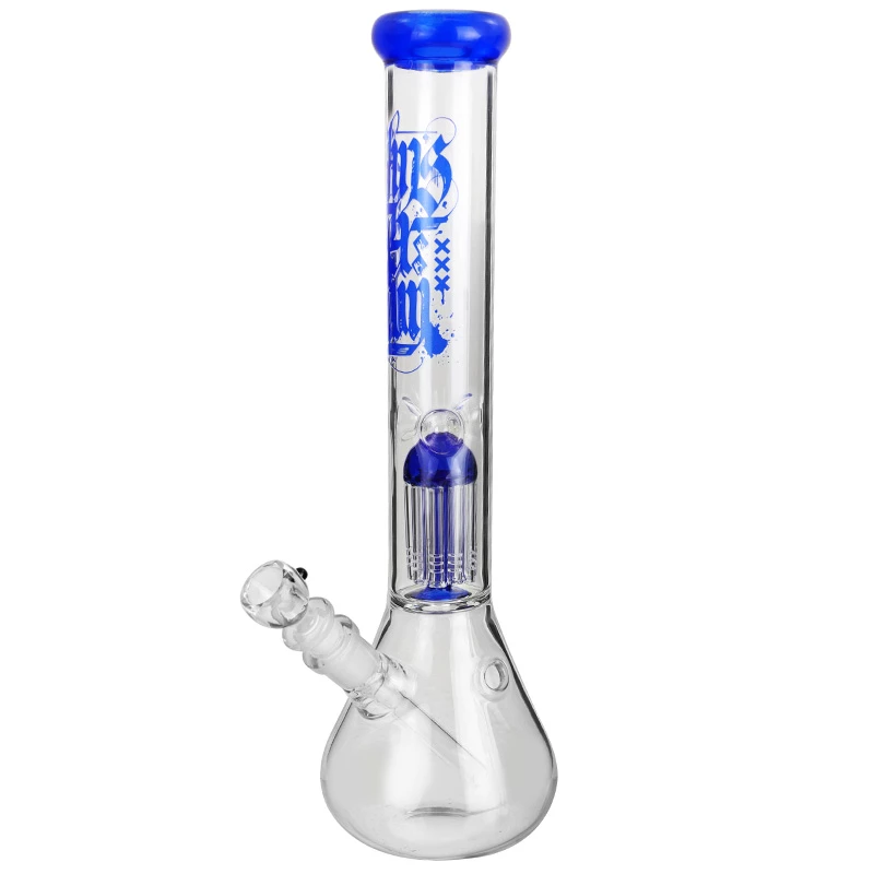 Sklenený Bong Amsterdam 8 arm clear 40 cm - Modrý