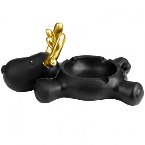 Cigaretový Popolník Sob Čierno-zlatý