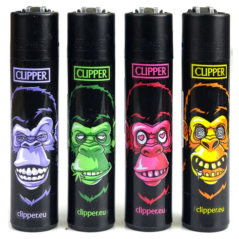 Zapaľovač Clipper Séria MONKEYS 4 kusy