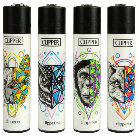 Zapaľovač Clipper Séria GEOMETRICAL ANIMALS 4 kusy