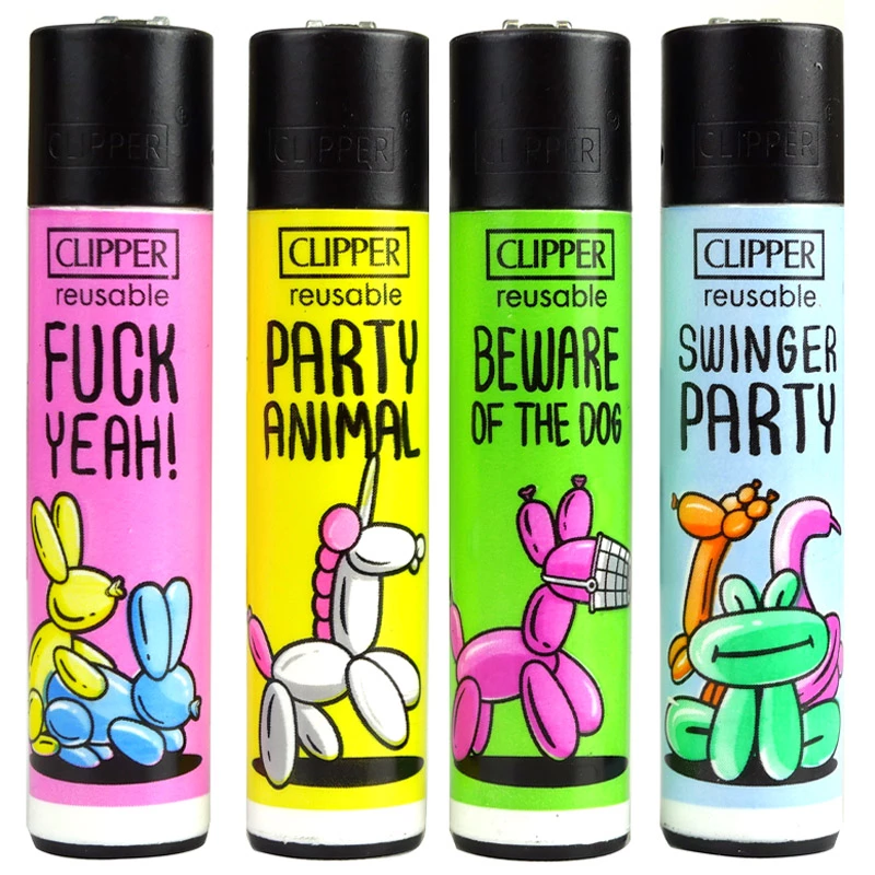Zapaľovač Clipper séria BALLOON ANIMALS 4 kusy