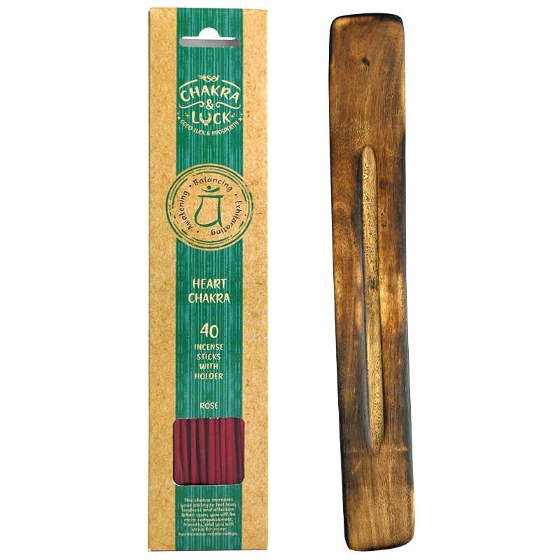 Vonné tyčinky Chakra & Luck - Heart - 40 ks + stojan