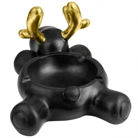 Cigaretový Popolník Sob Čierno-zlatý