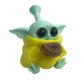 Silikónové vodné bongo Yoda Yellow 12,5 cm