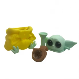Silikónové vodné bongo Yoda Yellow 12,5 cm