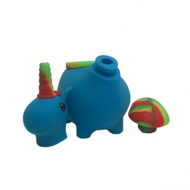Silikónové vodné bongo Unicorn Blue 12 cm